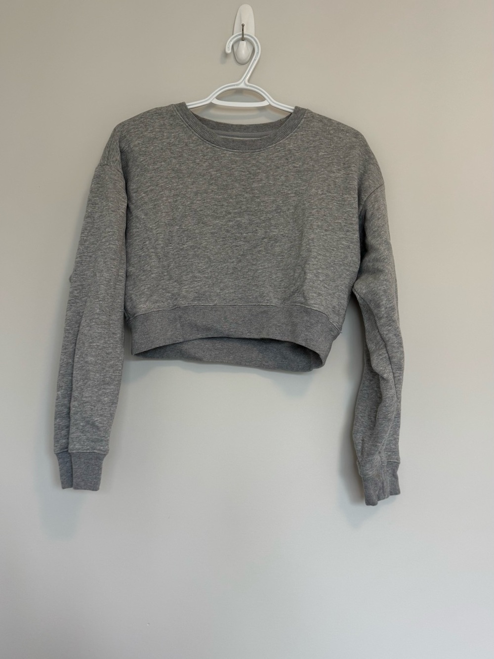 TNA Heather Gray Cropped Crewneck Sweatshirt